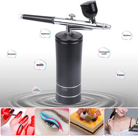 Kit Mini Aérographe Portable Sans Fil Rechargeable avec Compresseur pour Maquillage, Peinture et Nail Art, Machine à Aérographe pour Gâteaux