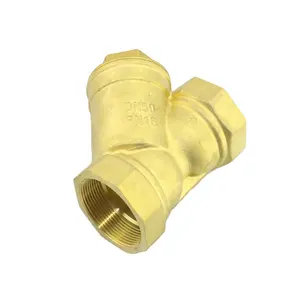 Venta al por mayor dn15 y filtro-Verde válvulas de alta calidad PN16 DN15inch latón tipo colador con Inserto de malla para agua