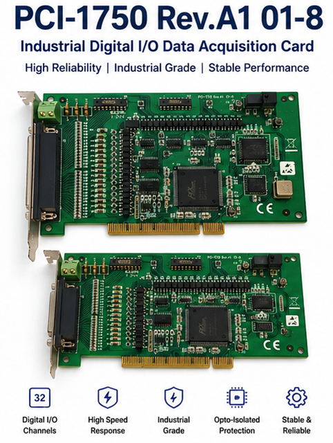 For Advantech PCI-1750 Rev.A1 01-8 Isolated Digital I/O Card 16DI 16DO Counter