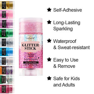 Bâton de paillettes fines imperméables longue durée rose pour le <span class=keywords><strong>visage</strong></span>, le corps, les cheveux, les yeux et les lèvres - Product Image 4