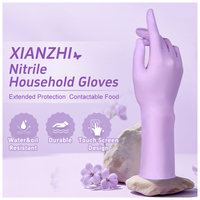 Gants en nitrile XINGYU, 30 pièces, 30 cm, qualité alimentaire, durables, résistants à l'huile, imperméables, compatibles avec les écrans tactiles, protection des mains