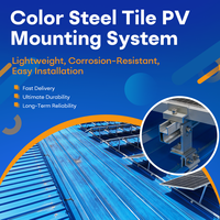 Support de panneau solaire en aluminium réglable, cadre de support de panneau solaire, support de montage solaire pour tuiles en acier coloré