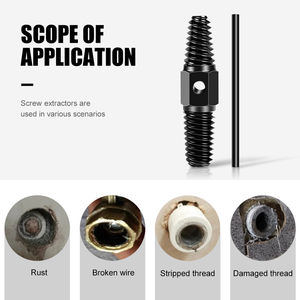 Extracteur de vis métrique à double extrémité 4/6 pour vis à filetage inversé, outil de démontage de vis endommagées et de tuyaux cassés - Product Image 2