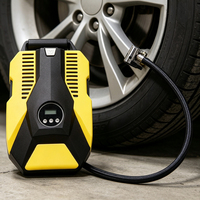 Mini compresseur d'air portable 12V, pompe à pneus avec arrêt automatique, gonfleur de pneus numérique, moniteur de pression des pneus pour voiture, vélo, moto