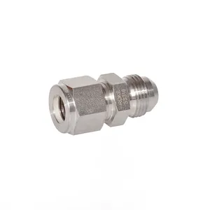 Stainless Steel Double Ferrules Flared Male Connector Jic Inch Compression Tube Fitting