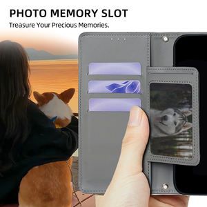 เคสโทรศัพท์มือถือแบบกระเป๋าหลายช่อง ดีไซน์ใหม่ ป้องกันการกระแทก ผลิตจากวัสดุ PU+TPU สำหรับ Google Motorola, Vivo และ Oppo - Product Image 4