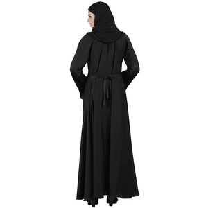Abaya musulmane brodée sur la poitrine Service OEM personnalisable de style moyen-orient pour femmes - Product Image 6