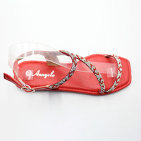 Haute qualité avec des pantoufles à bande de diamant d'eau de mode dames chaussures de plage plates d'été sandales pour femmes et dames