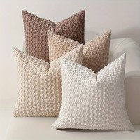 Housse de coussin en peluche ultra douce à motif grain de maïs, coussin décoratif texturé à bulles épaisses pour canapé, chevet, dortoir, appartement