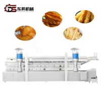 Fabrieksleverancier semi-automatische productielijn voor het snijden, blancheren en frituren van aardappelchips, kleine schaal frietmachine