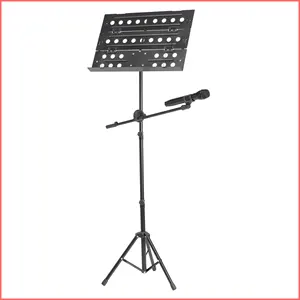 MS-D8M Lebeth Professional Factory Price Music Stand Adjustable Music Stand Foldable Music Stand With Microphone