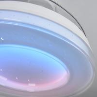 Ventilateur de plafond LED rétractable de 42 pouces avec moteur DC en fer, éclairage intérieur moderne avec télécommande pour salon et chambre à coucher