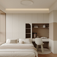 Lit double moderne et personnalisable avec cadre en bois et rangement pour hôtel, villa, chambre à coucher, mobilier de maison, garantie de 5 ans