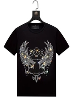 Grandes ailes d'ange brillantes en strass thermocollants, motif bling en vrac pour la décoration du dos des vestes en jean style motard urbain à faire soi-même