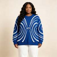 Pull en tricot jacquard à col rond au design simple pour femmes 'KTY' ODM OEM
