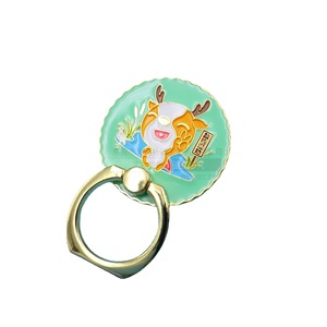 Dai Ethnic Girl Phone Ring Holder Zinc Alloy <b>Rotating</b> Desktop Support With Adhesive Back Sticker - Product Image 5