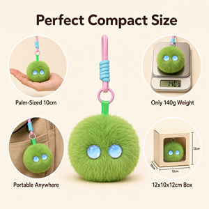 Pendentifs de sac en peluche <span class=keywords><strong>Rabot</strong></span>, rembourrés en coton PP, cadeaux mignons, compagnon intelligent en fourrure, animal de compagnie IA, jouet parlant intelligent en peluche - Product Image 6