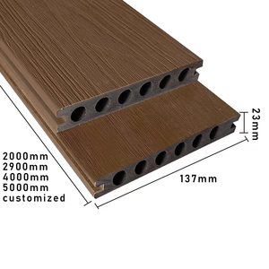 Best <span class=keywords><strong>Tech</strong></span> Co-Extrusion Composite Decking 137*23mm 6 trous Creux Type Design Moderne Style quantité minimale de commande 90Sqm Échantillons Gratuits Disponibles - Product Image 3
