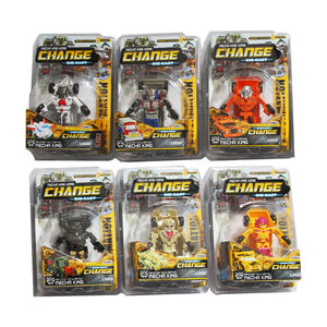 Robot transformable en métal style <span class=keywords><strong>dessin</strong></span> <span class=keywords><strong>animé</strong></span>, figurine d'action, échelle 1:64, jouet à friction, voiture, <span class=keywords><strong>camion</strong></span>, avion, char pour garçons, cadeau - Product Image 2