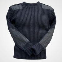 Pull-over tactique en laine et acrylique 100 % respirant, anti-rétrécissement, col en V, manches longues, pour homme