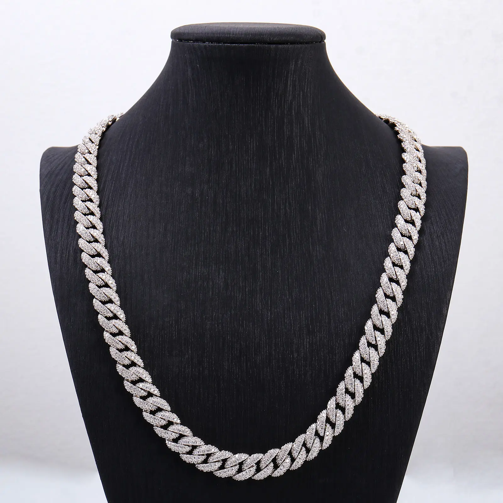 10k 14k 18k gold plated pure 925 silver jewelry sterling cuban link chain hip hop jewelry 20mm cuban chain necklace gold link