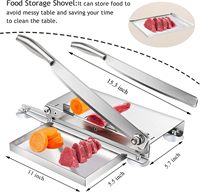 Trancheuse à viande congelée manuelle en acier inoxydable pour poisson et légumes