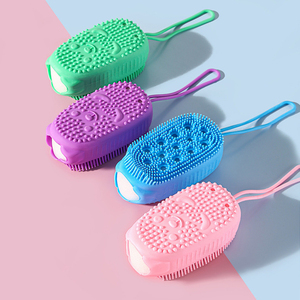 Mitaines de douche de bain réutilisables bande élastique gants de frottement du <span class=keywords><strong>dos</strong></span> doux exfoliant lavage du corps Massage Spa mitaine serviette - Product Image 6