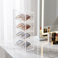 Boîte de rangement pour lunettes de soleil, organisateur de lunettes en acrylique, tiroir de rangement pour maquillage, plateaux à bijoux
