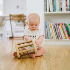 Jouet pour bébé en bois de hêtre non fini, <span class=keywords><strong>hochet</strong></span> à roulettes <span class=keywords><strong>Montessori</strong></span> LM KIDS, <span class=keywords><strong>hochet</strong></span> à clochettes - Product Image 3