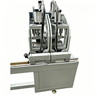 Máquina de Soldadura de Dos Posiciones para Puertas y Ventanas de Plástico con Control PLC y Accionamiento de Rodamientos sin Aceite para Soldadura de Perfiles
