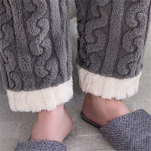 Piyama Pria Bahan Thermal Coral Fleece Model Couple Lengan Panjang untuk Pakaian Rumah, Dapat Dicuci dengan Mesin - Product Image 5