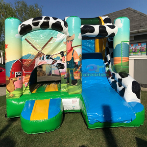 Chateau gonflable sur le theme de la ferme <b>inflatable</b> farm slide castle jumper commercial bouncy <b>house</b> for kids - Product Image 3