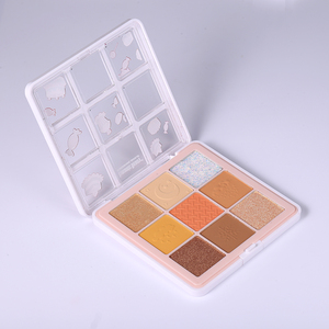 Romántica belleza brillo 9 colores paleta <span class=keywords><strong>de</strong></span> <span class=keywords><strong>sombras</strong></span> <span class=keywords><strong>de</strong></span> <span class=keywords><strong>ojos</strong></span> bajo MOQ logotipo personalizado maquillaje al por mayor alto pigmento impermeable buena ductilidad - Product Image 5