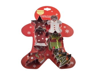 Vente chaude En Acier Inoxydable Père Noël Arbre De Noël DIY Gâteau Outils Moule À Biscuits pour La Fête De Noël Festival Cookie Cutter - Product Image 5