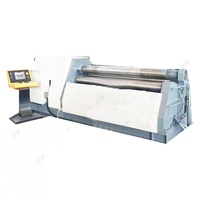 Équipement de laminage de plaques métalliques Max 16 mm, commande PLC, machine de pliage automatique de tôles en acier à 4 rouleaux