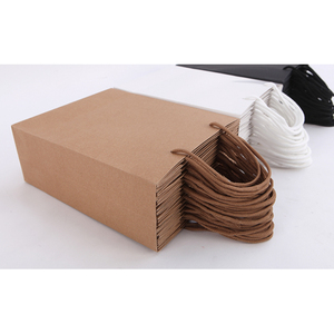 Manufacturer Custom Printed Brown Bolsas De Papel Party Sac En Kraft Paper Thank You Wedding Gift Bags With Handles