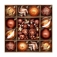 Nouveaux ensembles de boules de décoration de Noël de 6 cm, imperméables, ornements pour sapin de Noël, boîte en papier, boules de Noël