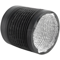 Tuyau composite noir flexible, conduit de ventilation en feuille d'aluminium PVC, tuyau de cheminée extensible, ventilateur d'extraction de cuisine, tuyau de séchage