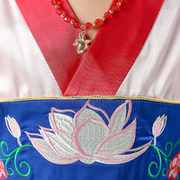 Robe Hanfu Traditionnelle pour Filles avec Broderie de Lotus en Tissu Traditionnel pour Fête de Rêve, Costume d'Opéra Chinois Traditionnel pour Enfants
