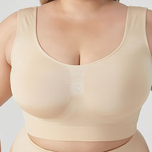 아늑한 데일리 웨어 브라 심리스 브라렛 파자마 가슴 패드 던지기 무선 플러스 사이즈 브라 도매 - Product Image 4