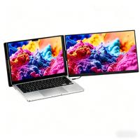 Écran d'extension portable 2026 P5 amélioré de 15,6 pouces LED Type-C 1080P FHD IPS double moniteur pour ordinateurs portables de 13 à 17 pouces