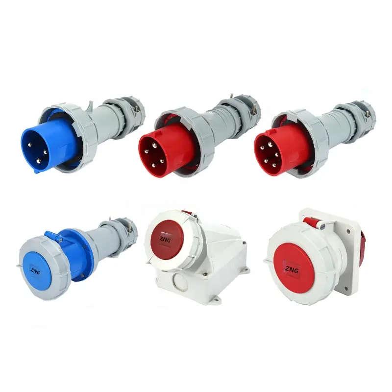 IP67 Waterproof 63A 125A 3 Pin 4 Pole 5 Wire Male and Female Industrial Plug And Socket