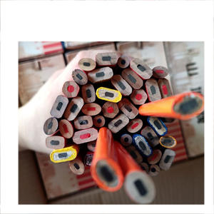 7 Inches Custom Logo Oval Octangle Shaped Black Lead Solid Carpenter <b>Pencils</b> Set HB Lead Wood Working Marking Tool Bulk <b>Pack</b> - Product Image 3