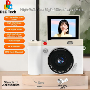 <span class=keywords><strong>Appareil</strong></span> <span class=keywords><strong>photo</strong></span> numérique DLC 64MP avec vidéo 4K et 180° °   Caméra de vlogging WiFi avec zoom 16X et écran rotatif pour étudiants et débutants - Product Image 1