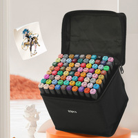 Stylos à eau pour enfants personnalisés, corps noir, pour dessin, gribouillage, coloriage, papeterie scolaire, marqueurs à double pointe