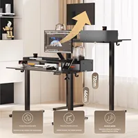 Bureau intelligent électrique à hauteur réglable en acier pour le bureau à domicile, l'étude, les jeux avec rangement pour livres