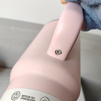 Gobelet isotherme de voyage portable en acier inoxydable de 40 oz avec poignée et pailles, modèle original de la marque