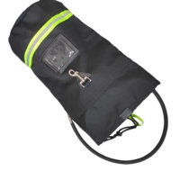 Sac de transport noir OEM Ayonsafety avec bande réfléchissante, fenêtre d'identification et crochet pour équipement de masque SCBA (marine/brasserie)