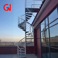 Escalier rotatif personnalisé, escalier extérieur en acier inoxydable 304 résistant à la rouille, échelle rotative modulaire