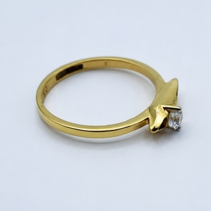 Bague en or 22 carats avec diamants pour femme, bague en or élégante de créateur, bijoux élégants à porter au quotidien, bague tendance moderne, cadeau pour elle - Product Image 4